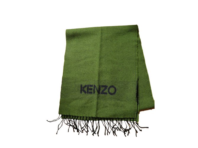 Kenzo Men Scarves Green Wool  ref.64329
