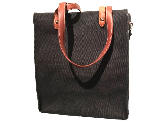 Hermès Totes Black Cotton  ref.64334