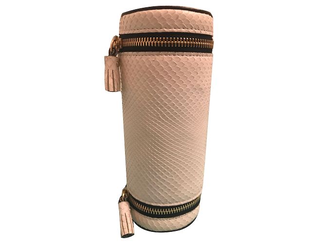 Anya Hindmarch Python Clutch Tasche Flesh Fleisch