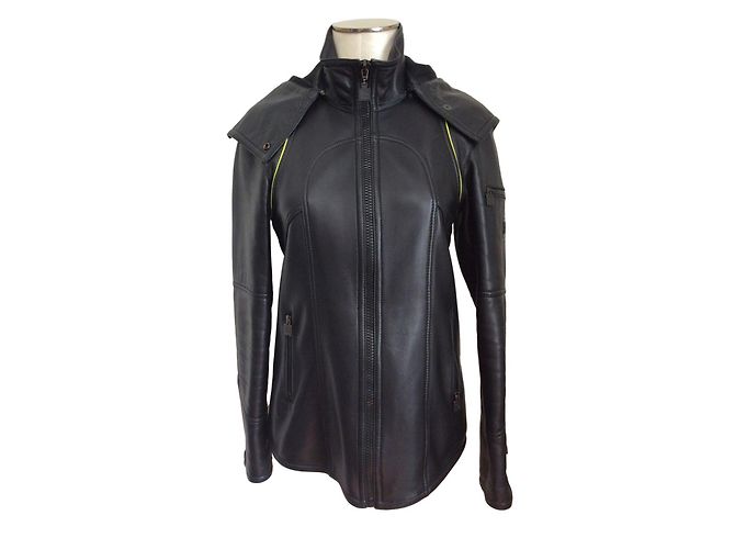Chanel Lederjacke Schwarz