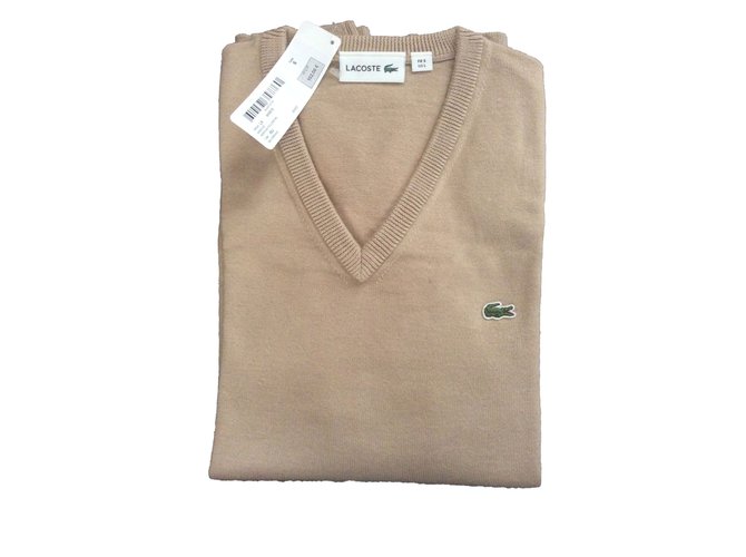 Pull beige lacoste best sale