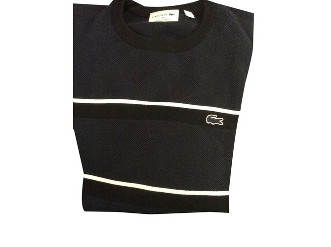 pull lacoste col rond homme