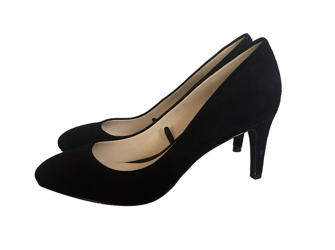 Autre Marque AUTOGRAPH for M&S LONDON Heels Black Leather Deerskin  ref.64485