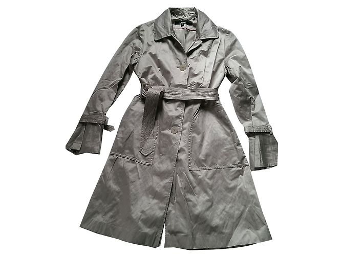 DKNY Satin Trenchcoat Beige