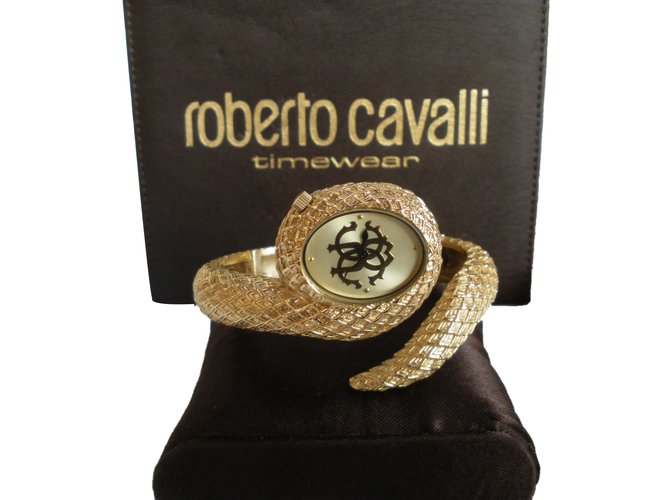 Roberto Cavalli Feine Uhren Golden Metall  ref.64578