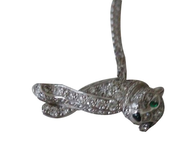 Cartier panther Silvery White gold  ref.64584