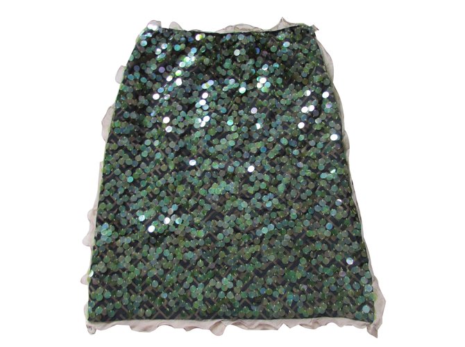 Fendi Skirts Green  ref.64593