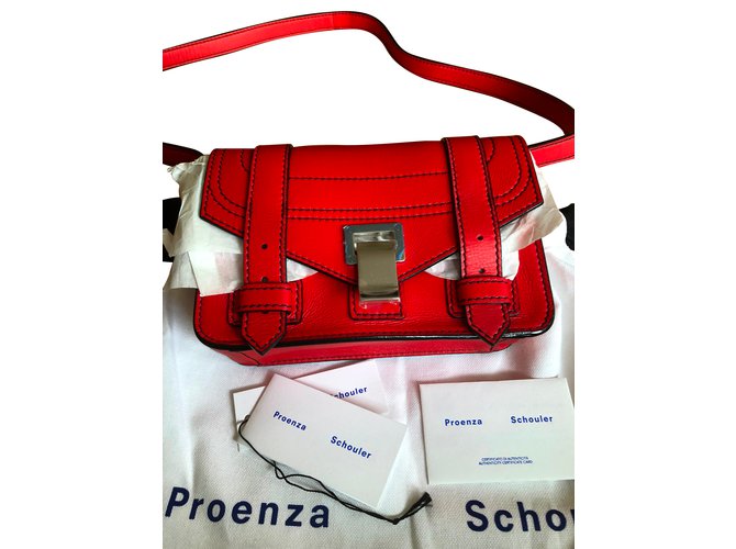 Proenza Schouler mini PS1 in red calf leather