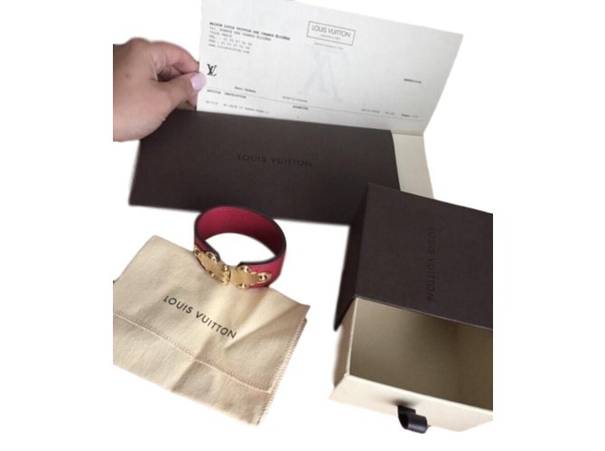Louis Vuitton Bracelets Pink Leather  ref.64680