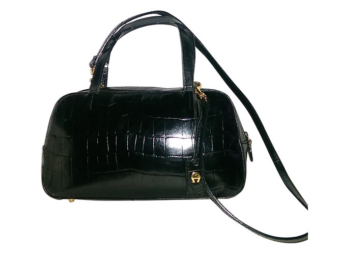 Autre Marque Etienne Aigner Handbag Black Leather  ref.64749