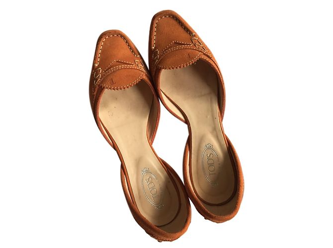 Tod's Loafer Orange Wildleder
