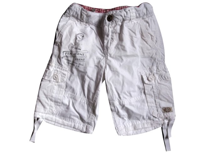 Pepe Jeans Jungen Shorts Weiß Baumwolle  ref.64802