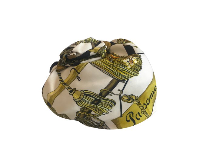 Hermès cappelli Bianco D'oro Seta  ref.64832