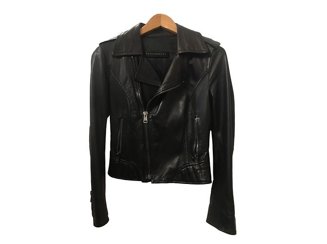 Ventcouvert Lambskin Biker Jacket Black