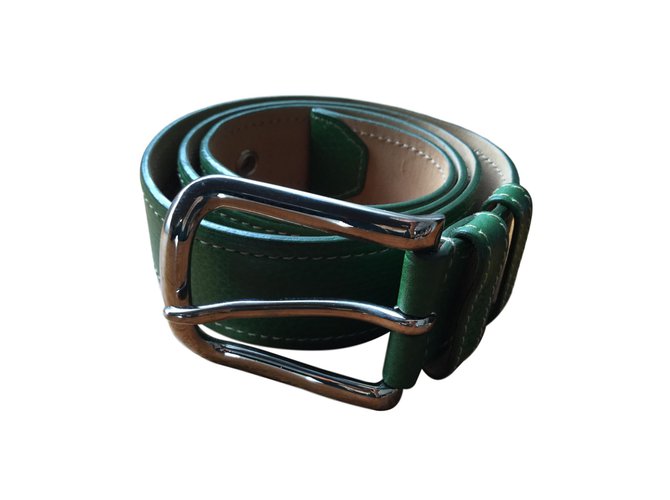 Prada Belts Green Leather  ref.64877