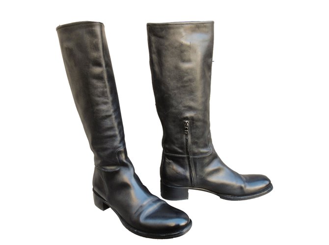 Prada Boots Black Leather  ref.64929