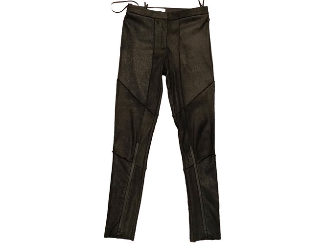 Autre Marque Pantalons Cuir Noir  ref.64939