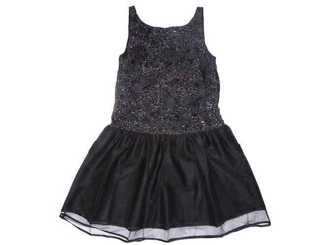 Vestido de cóctel Alice + Olivia de seda y tul negro M