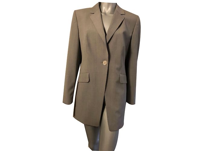 Autre Marque Hensel und Mortensen Jacke Hellgrau Wollmischung Größe 44