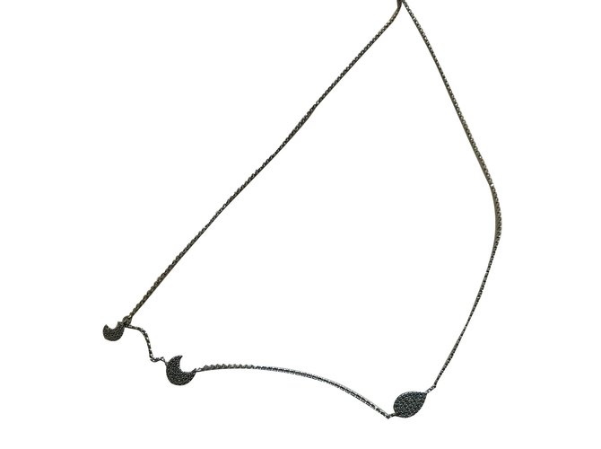 APM Monaco Necklaces Black Silver  ref.65117