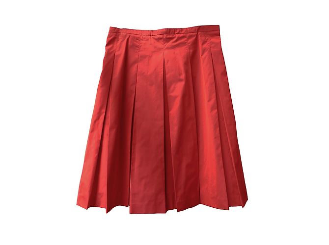 Burberry Plisierter Rock Rot Polyester
