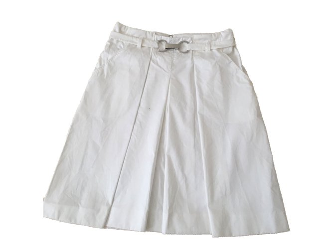 Céline Skirts White Cotton  ref.65152