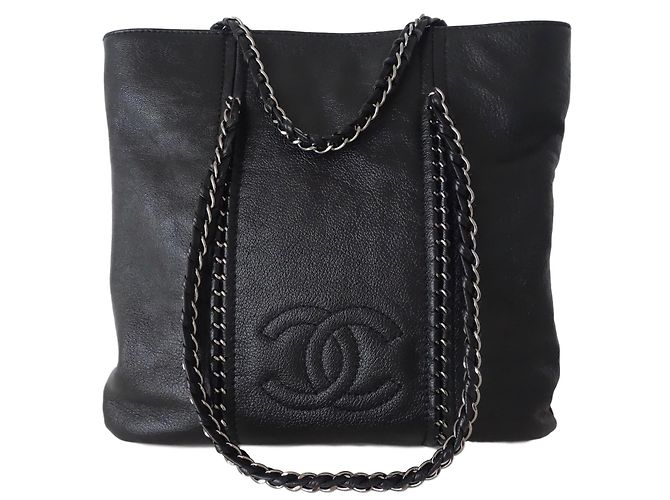 Chanel Bolsa de la compra Negro