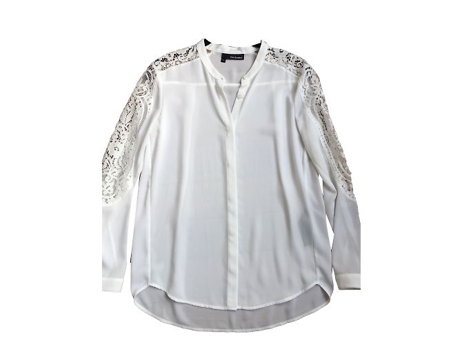Camicetta The Kooples Avorio con Pizzo Crudo
