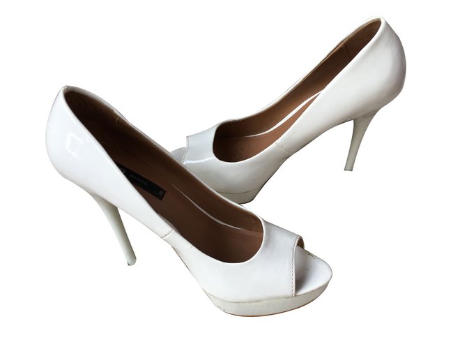 mango silver heels