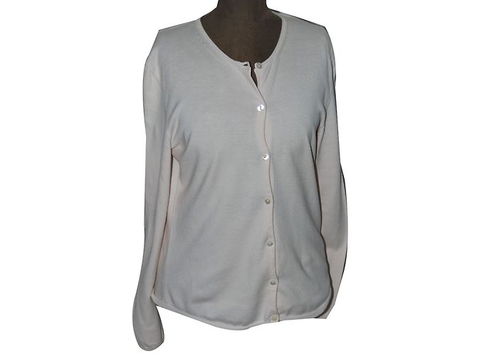 Burberry Rundhals Strickjacke Baumwolle Rosa Beige