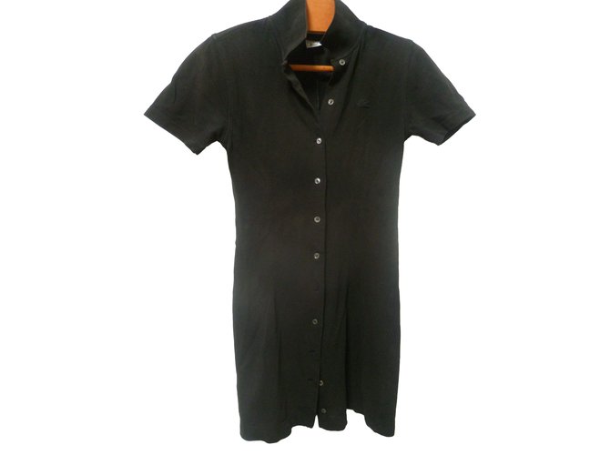 Lacoste Polo Dress Black Cotton  ref.65255