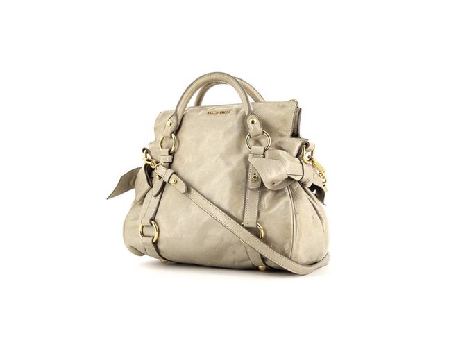 Miu Miu Handbags Beige Leather  ref.65306