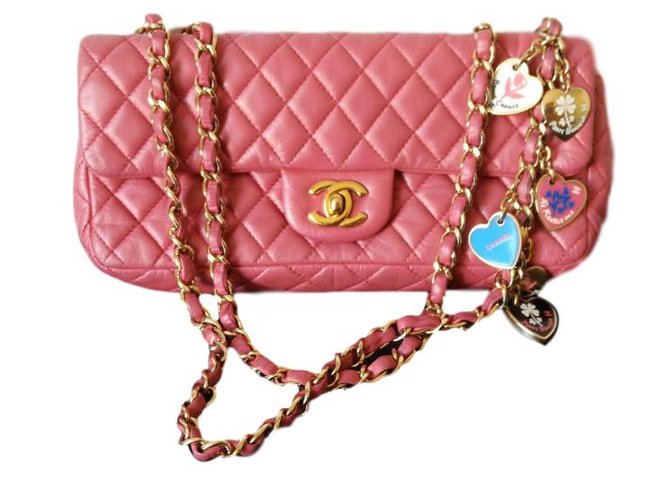 Chanel East west Pink Leather  ref.65308