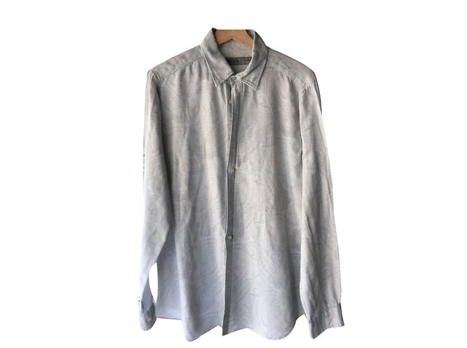 Etro Shirts Grey Cotton  ref.65355