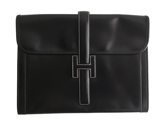 Hermès Jige GM Black Leather  ref.65372