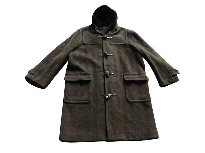 Autre Marque Men Coats Outerwear Khaki Wool  ref.65399