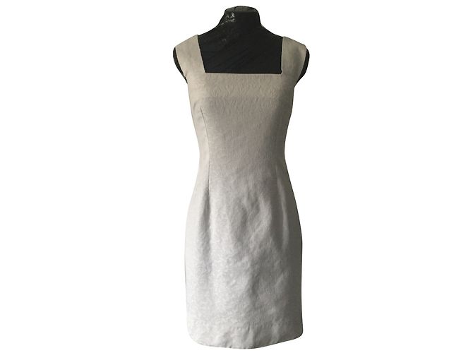 Autre Marque Vestido de piqué de algodón blanco
