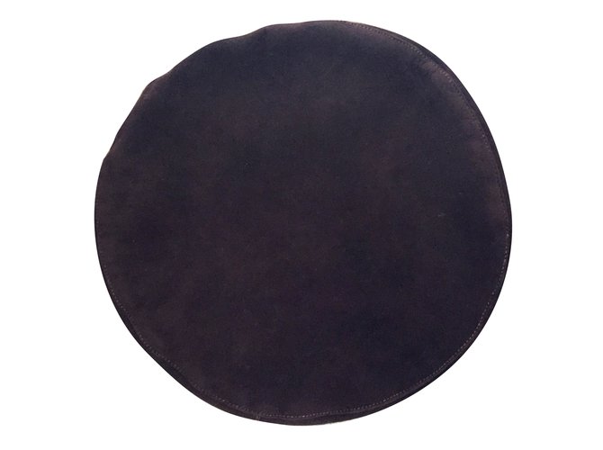 Autre Marque Boina parisina de gamuza marrón Vintage 50-60es Marrón oscuro  ref.65441