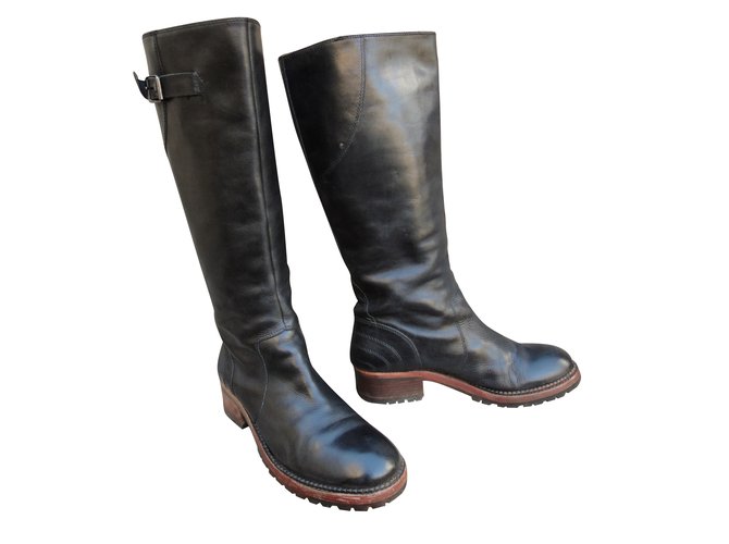 Ash Boots Black Leather  ref.65475