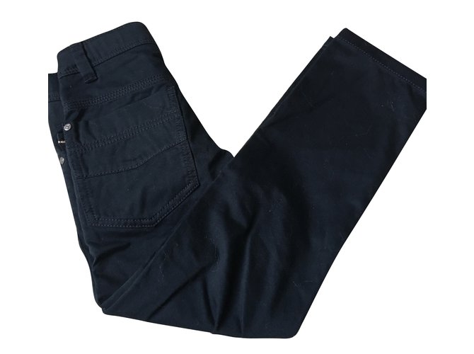 Burberry Pantalones Negro Azul marino Juan  ref.65495