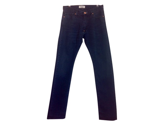 Acne Jeans lavados negros Algodón  ref.65505