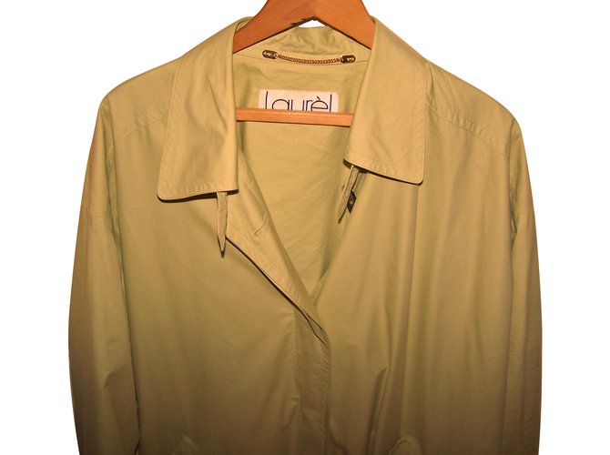 Laurèl Trench coats Green Polyester  ref.65523
