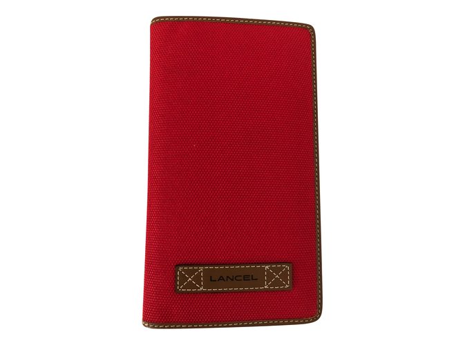 Lancel Purses, wallets, cases Red Cloth  ref.65525