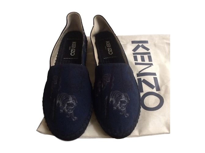 Kenzo Espadrilles Blue Cloth Size 36