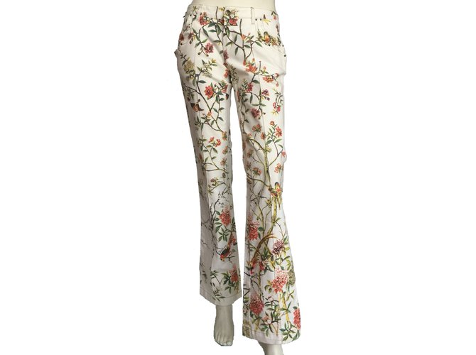 Just Cavalli Jeans de algodão floral Multicor  ref.65538
