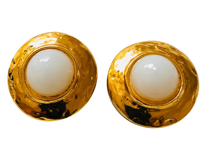 Yves Saint Laurent Earrings Golden  ref.65553