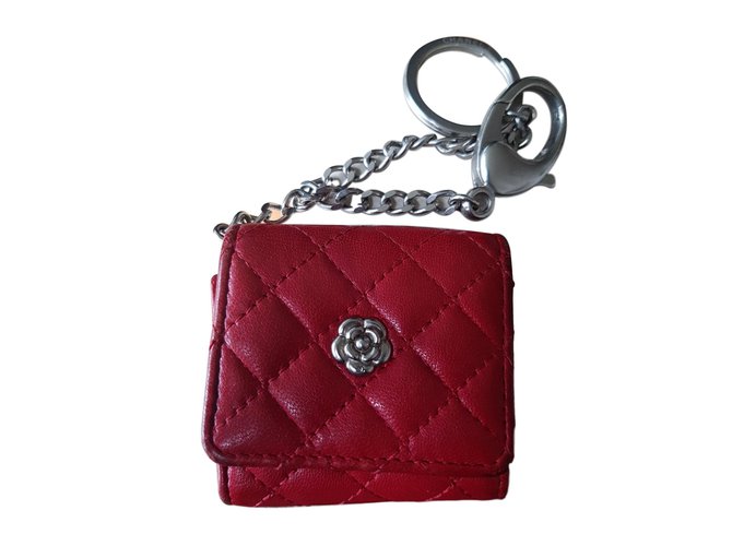 Chanel Bolsas, carteiras, casos Vermelho Couro  ref.65571