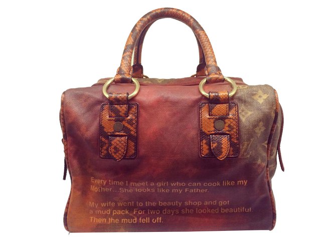 Louis Vuitton Mancrazy Jokes Bag (Python Handles) Multiple colors Leather  ref.65664