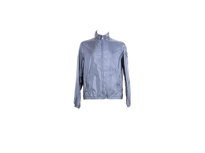 Prada k way jacket new Grey Polyamide  ref.65750