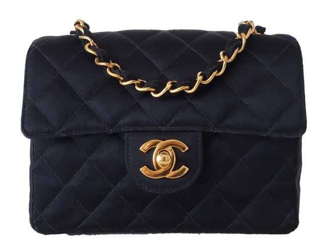 Timeless Chanel Handbags Black Silk  ref.65792
